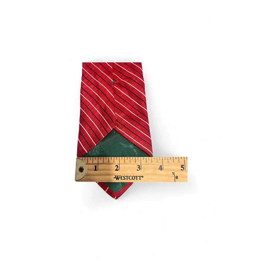 Tommy Hilfiger 100% Silk Tie 58x3.5 Red White‎ Blue Made In USA